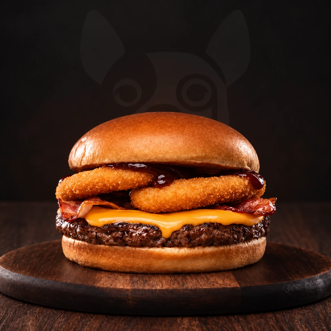Vila Nova, burger do Hicks em Campinas: Onion Rings & Bacon Angus