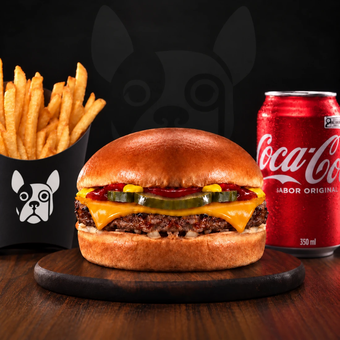 Combo Quarterão Angus do Hicks: Quarterão Angus Premium + fritas + bebida à sua escolha