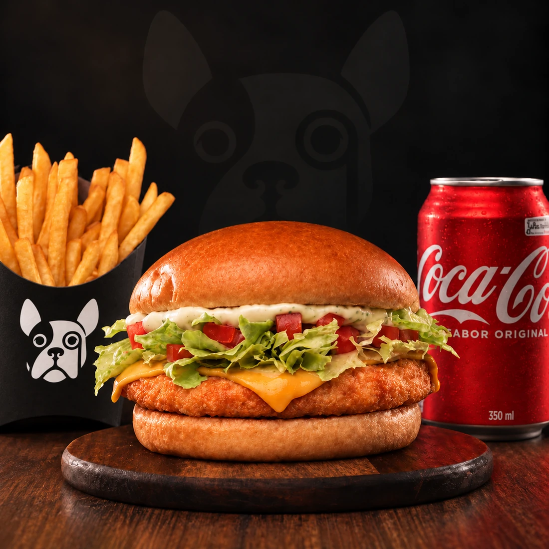 Combo Chicken Salad do Hicks: Chicken Salad + fritas + bebida à sua escolha